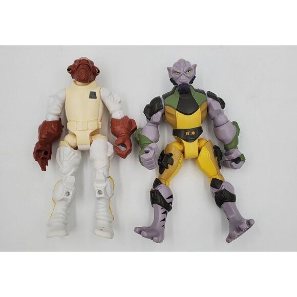 Hasbro Star Wars Mashers Admiral Akbar & Zeb Action Figures 6" Lot Of 2 - Picture 1 of 9